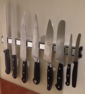 knives on rack
